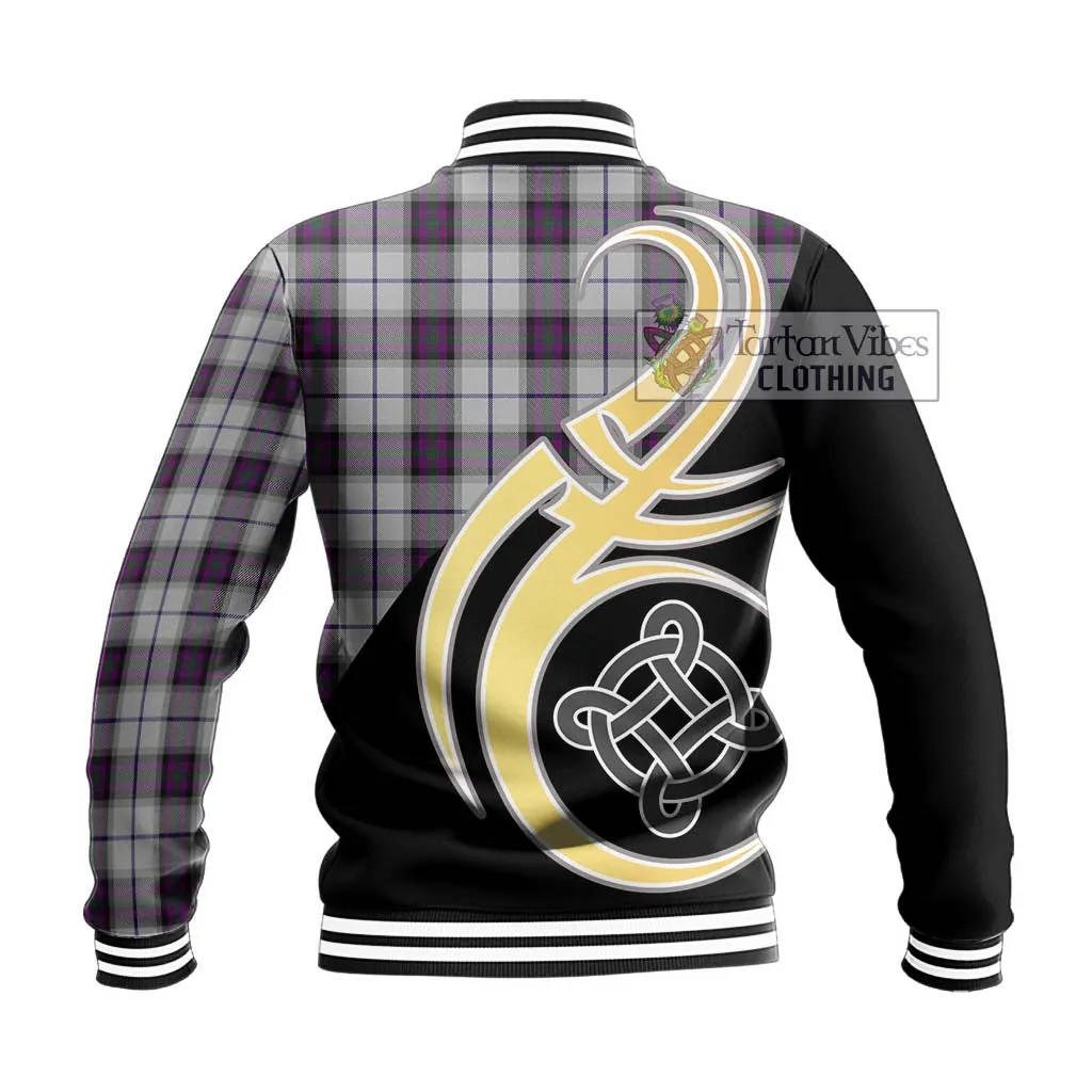 Alexander of Menstry Dress Tartan Baseball Jacket with Family Crest and Celtic Symbol Style