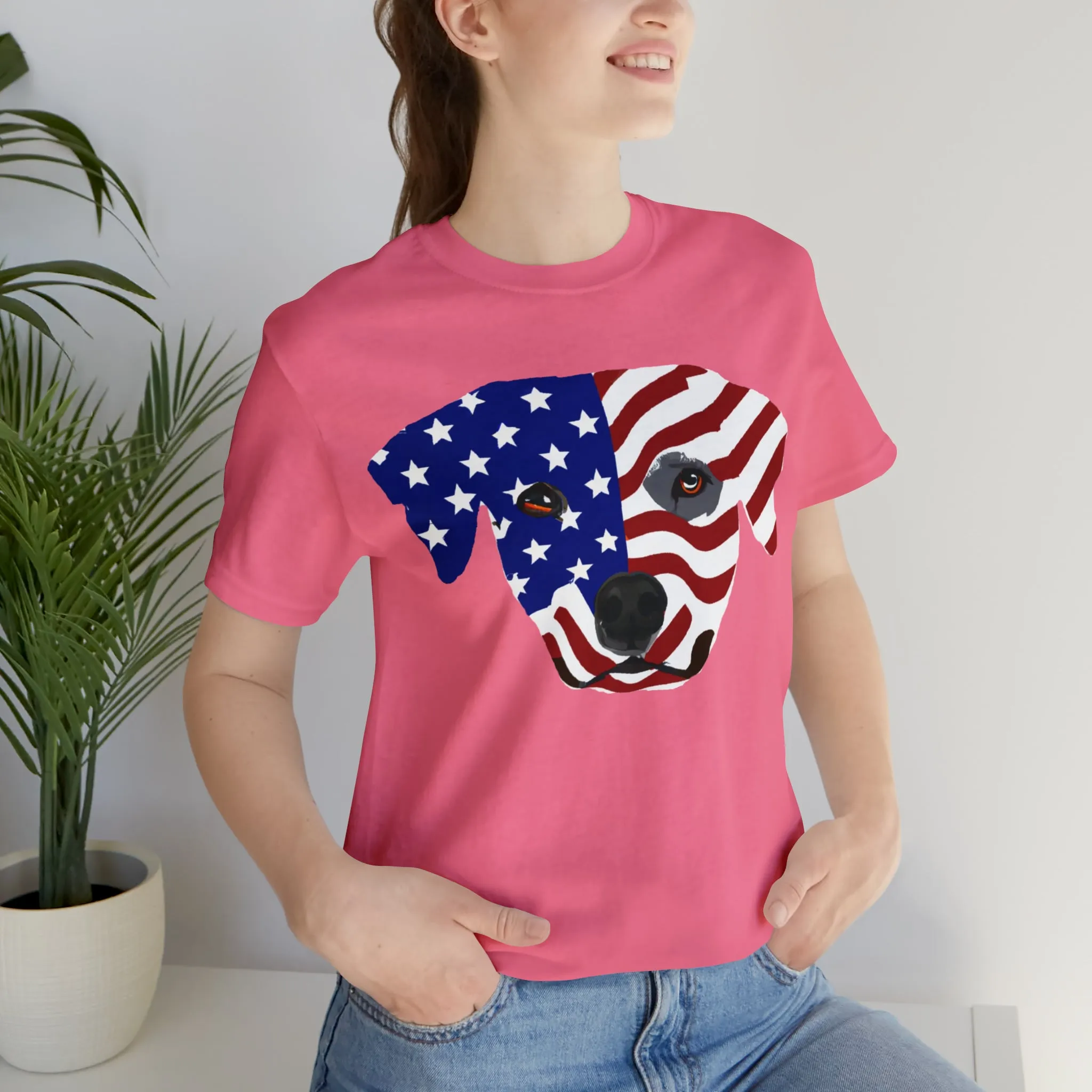Express Your Patriotism and Love of Dogs with Dog Flag shirt: Independence Day, Fireworks, Freedom - Perfect for Women and Men
