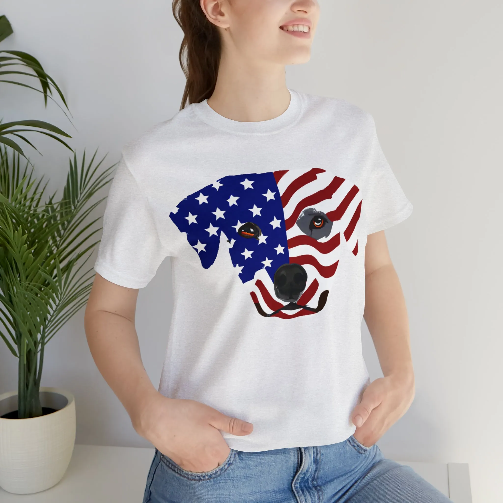 Express Your Patriotism and Love of Dogs with Dog Flag shirt: Independence Day, Fireworks, Freedom - Perfect for Women and Men
