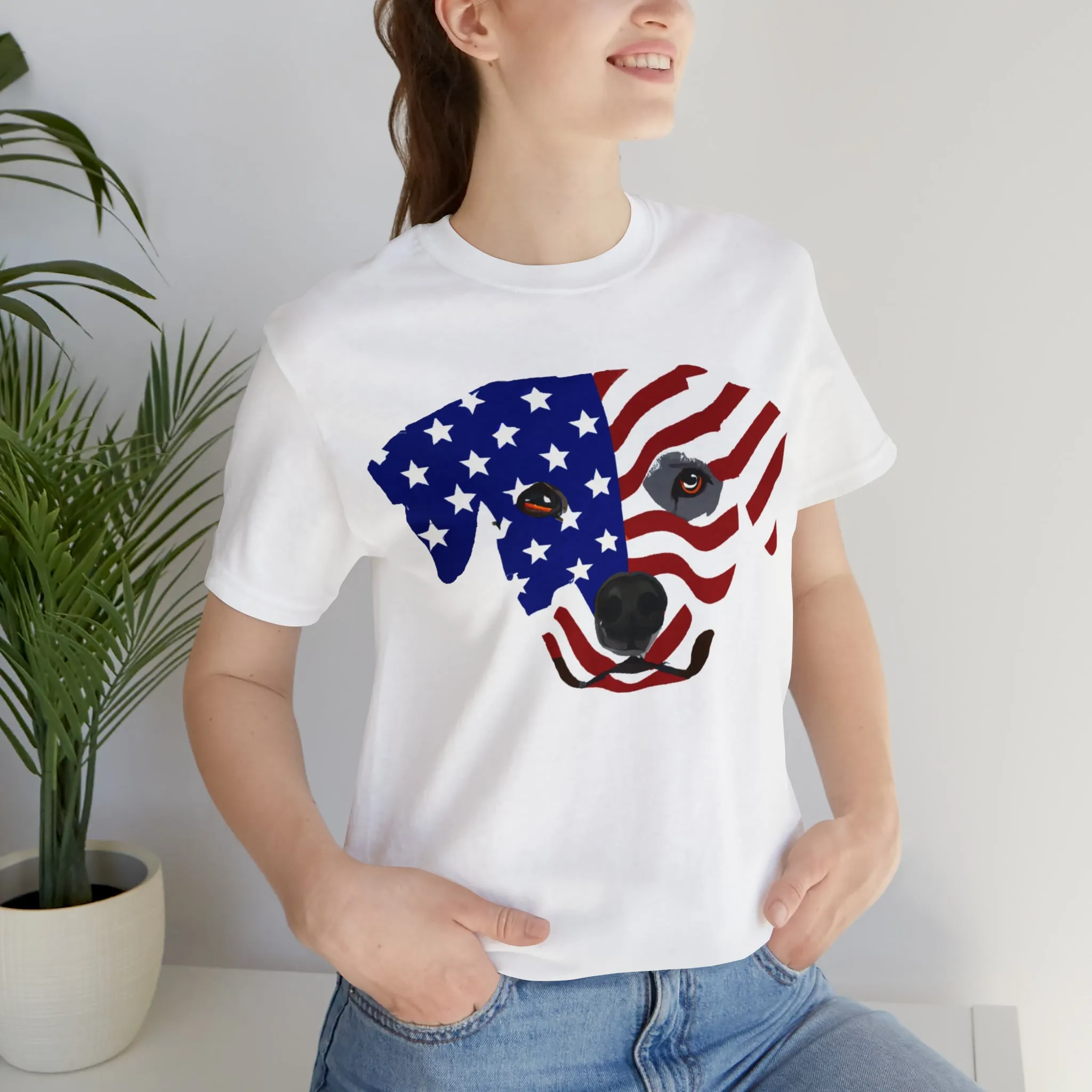 Express Your Patriotism and Love of Dogs with Dog Flag shirt: Independence Day, Fireworks, Freedom - Perfect for Women and Men