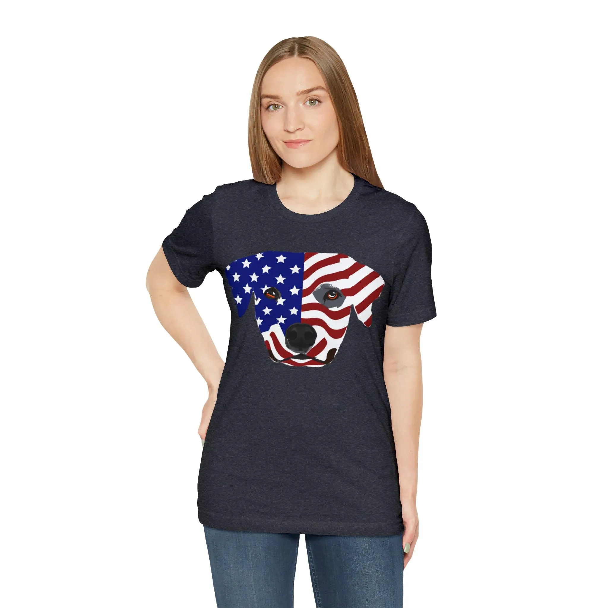 Express Your Patriotism and Love of Dogs with Dog Flag shirt: Independence Day, Fireworks, Freedom - Perfect for Women and Men