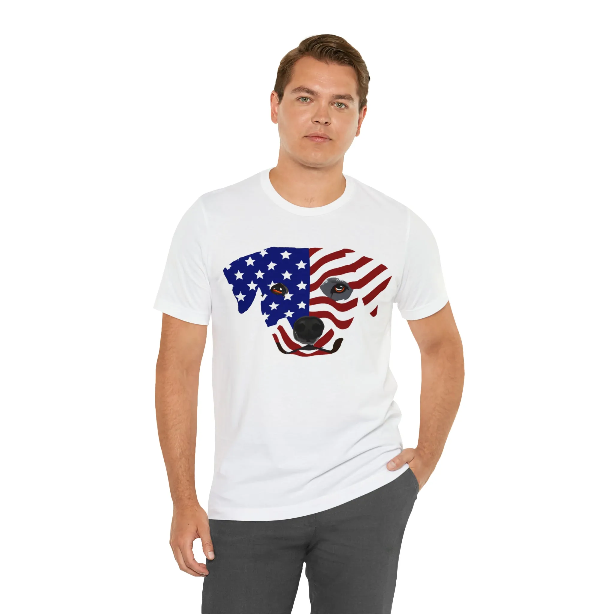 Express Your Patriotism and Love of Dogs with Dog Flag shirt: Independence Day, Fireworks, Freedom - Perfect for Women and Men
