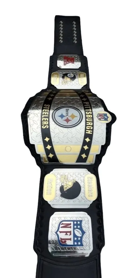 PITTSBURGH STEELERS SUPER BOWL NFL CHAMPIONSHIP REPLICA TITLE 2MM BRASS BELT