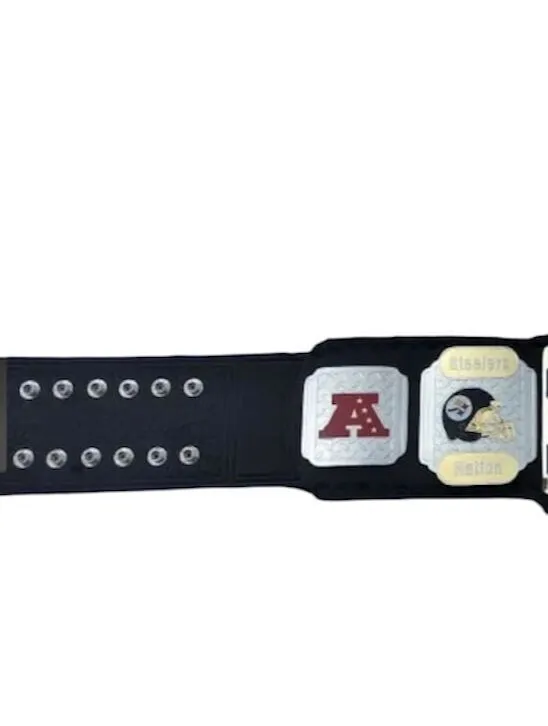 PITTSBURGH STEELERS SUPER BOWL NFL CHAMPIONSHIP REPLICA TITLE 2MM BRASS BELT