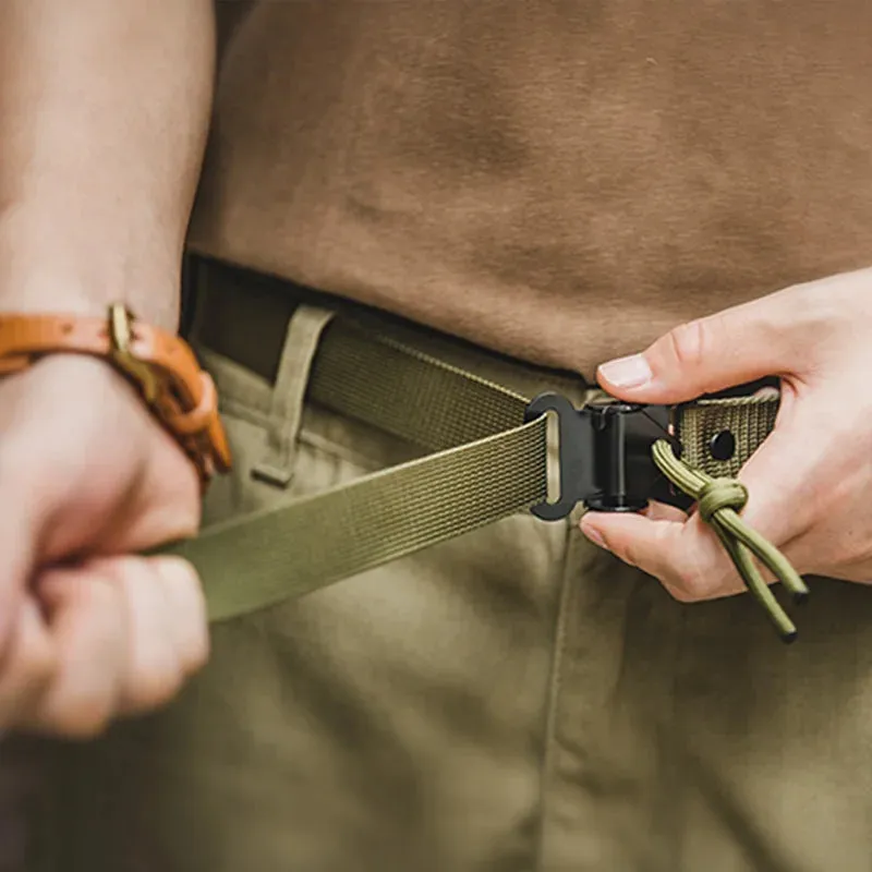 Retro SAS Quick-Buckle Military Belt - Army Green Tactical Automatic Men's Belt