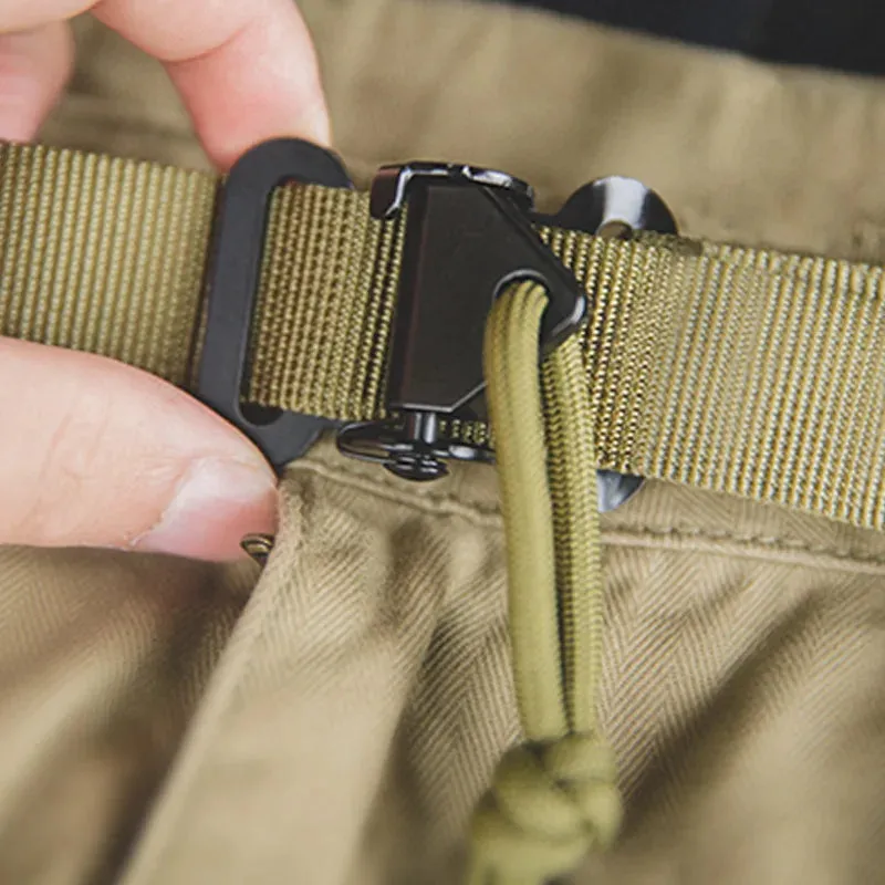 Retro SAS Quick-Buckle Military Belt - Army Green Tactical Automatic Men's Belt